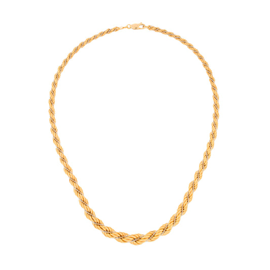 British 18 Kt Gold Rope Chain