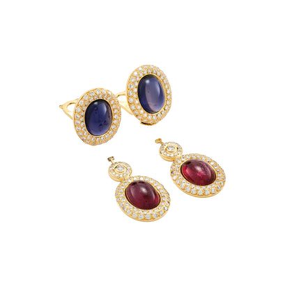 Poiray Iolite and Tourmaline Earrings