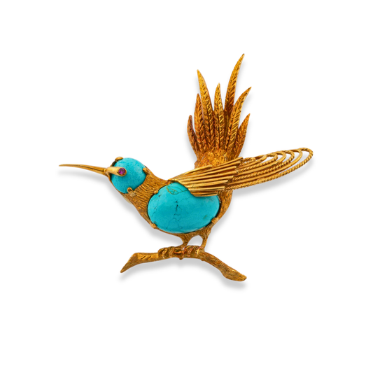 Vintage Hummingbird Brooch