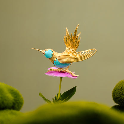 Vintage Hummingbird Brooch