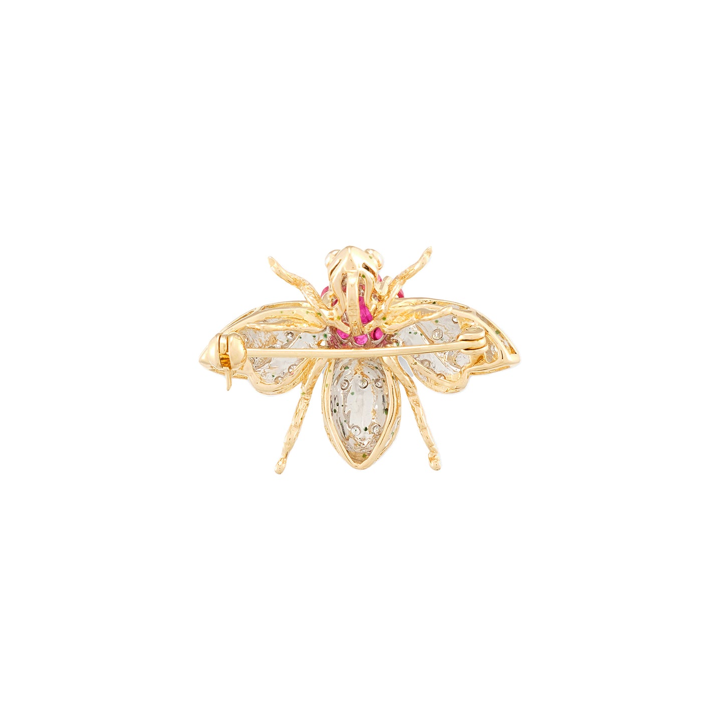 Vintage Bumblebee Ruby Brooch