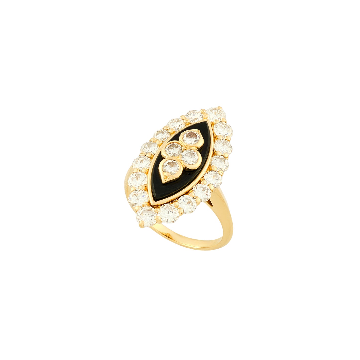 Van Cleef & Arpels Onyx and Diamond Ring