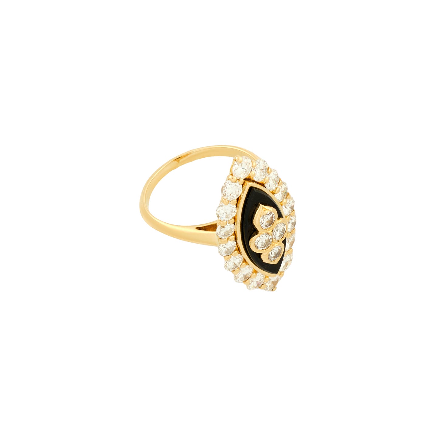 Van Cleef & Arpels Onyx and Diamond Ring