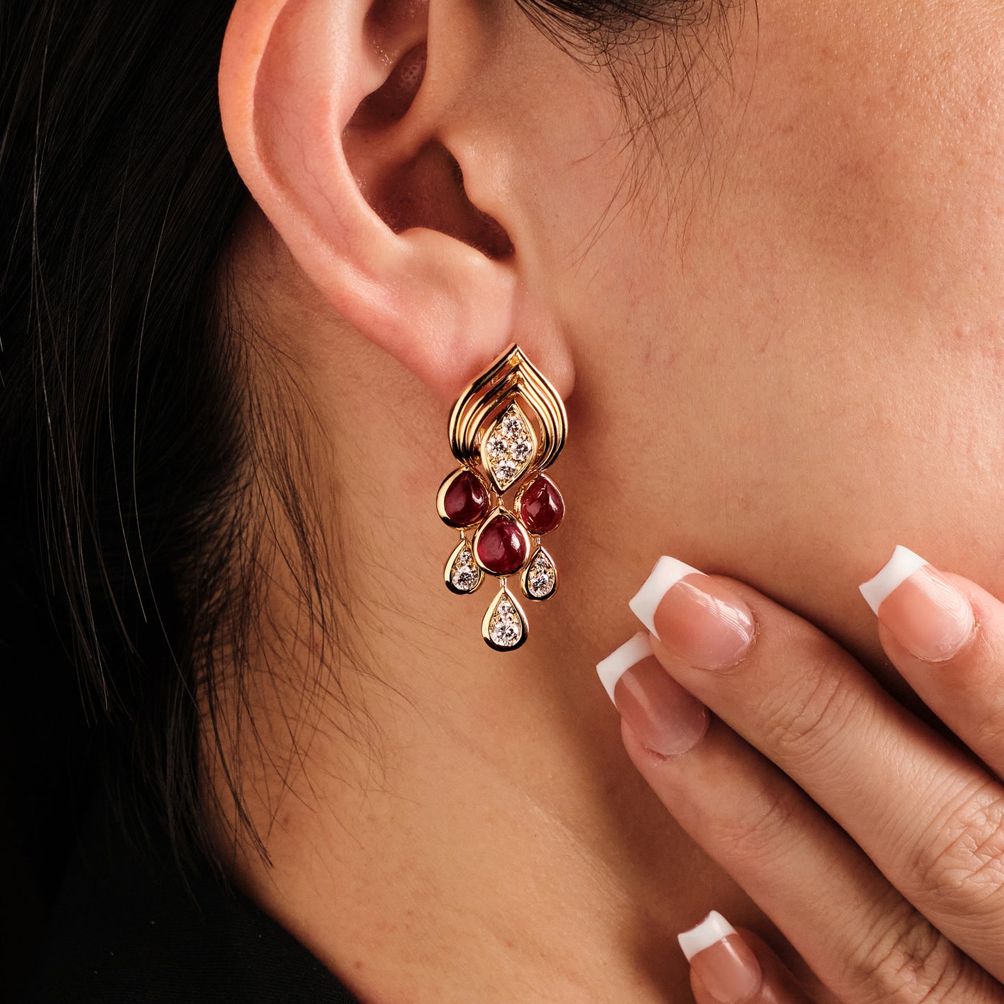 Andre Vassort Ruby Earrings