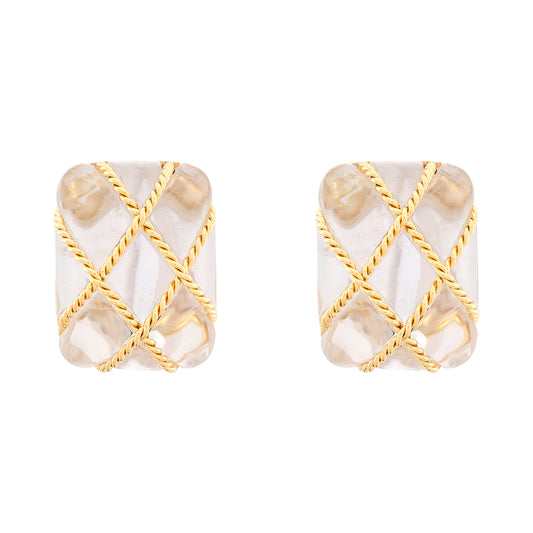 Seaman Schepps Rock Crystal Earrings