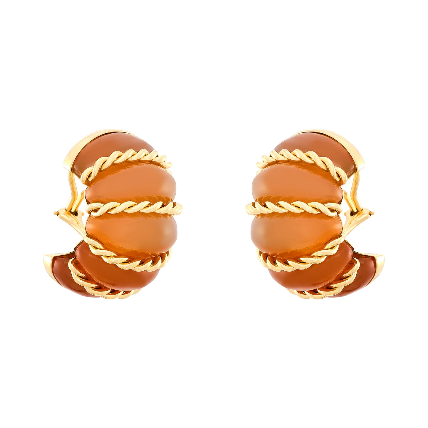 Seaman Schepps Carnelian Shrimp Earrings