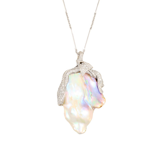 Andre Marcha Baroque Pearl Pendant