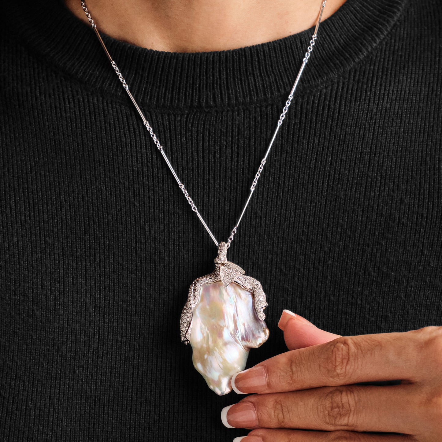 Andre Marcha Baroque Pearl Pendant