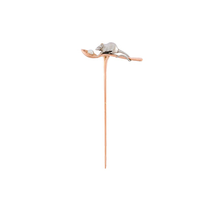 Antique Mouse on a Spoon Stick Pin