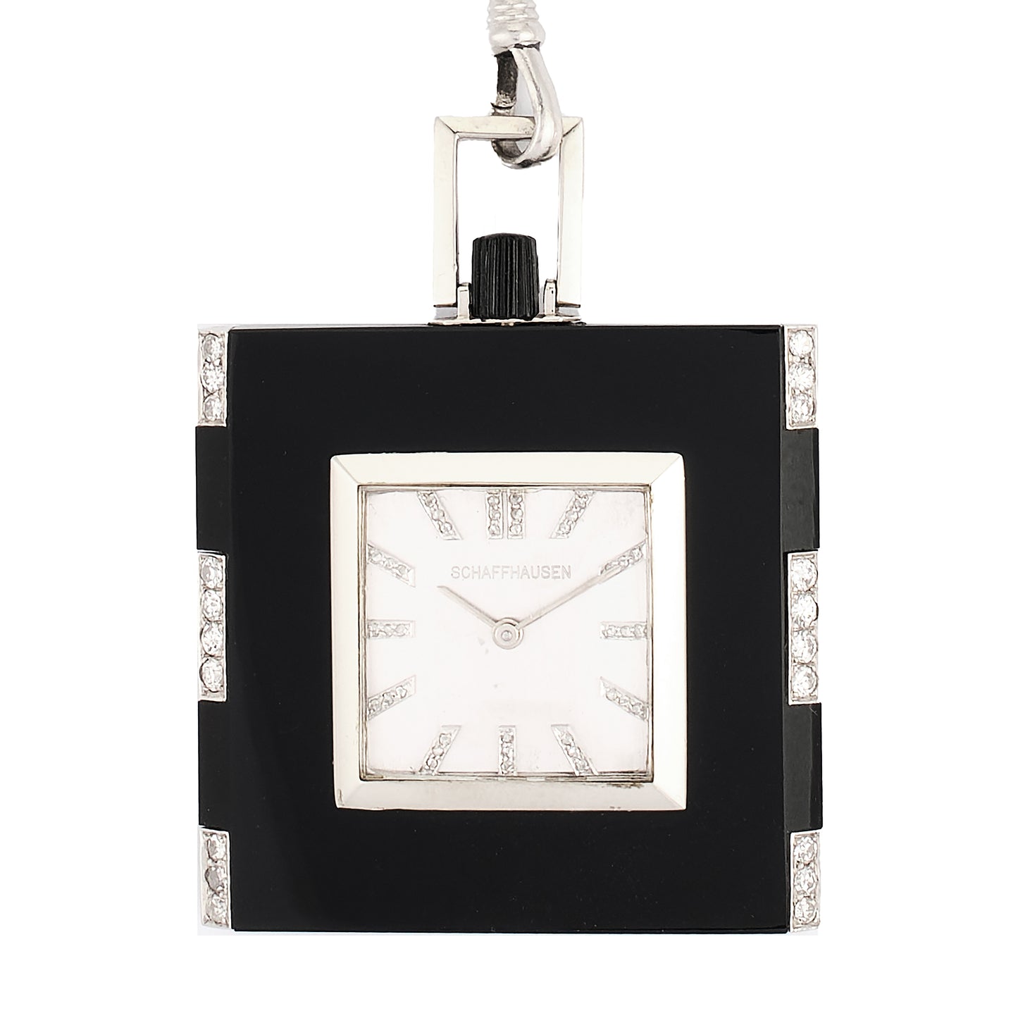 IWC Pendant Watch in Onyx and 14K White Gold