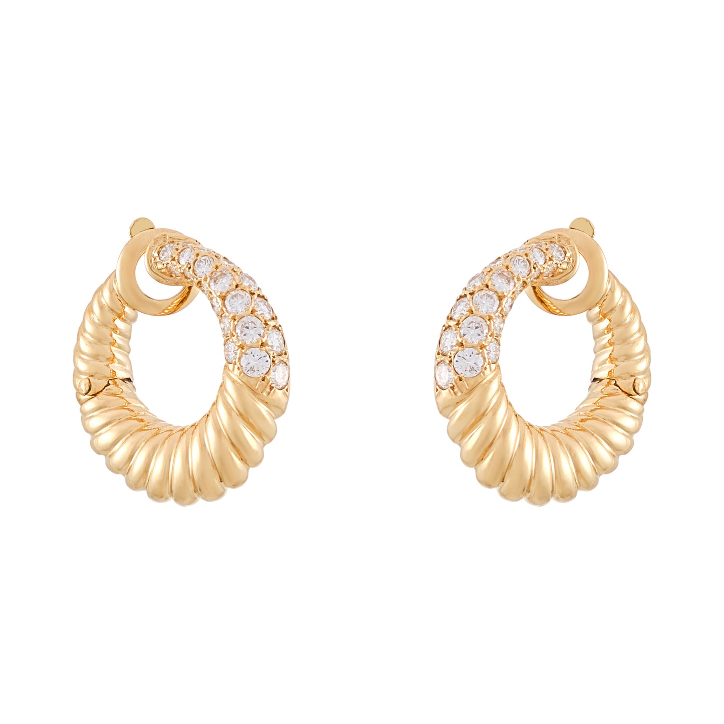 Van Cleef & Arpels Twisted Hoop Earrings