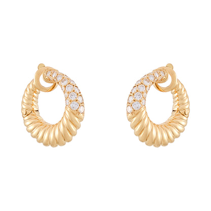 Van Cleef & Arpels Twisted Hoop Earrings