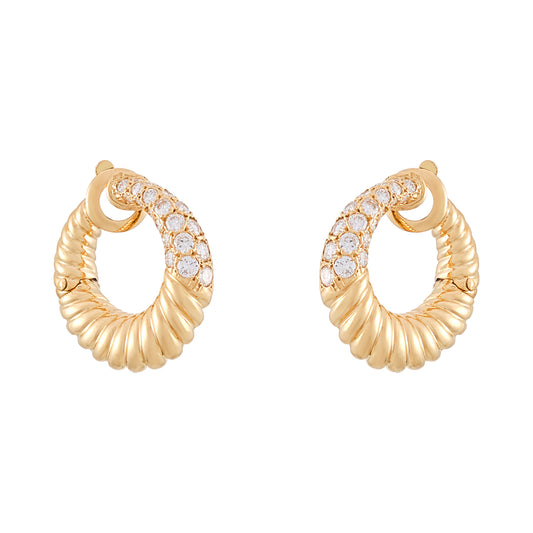 Van Cleef & Arpels Twisted Hoop Earrings