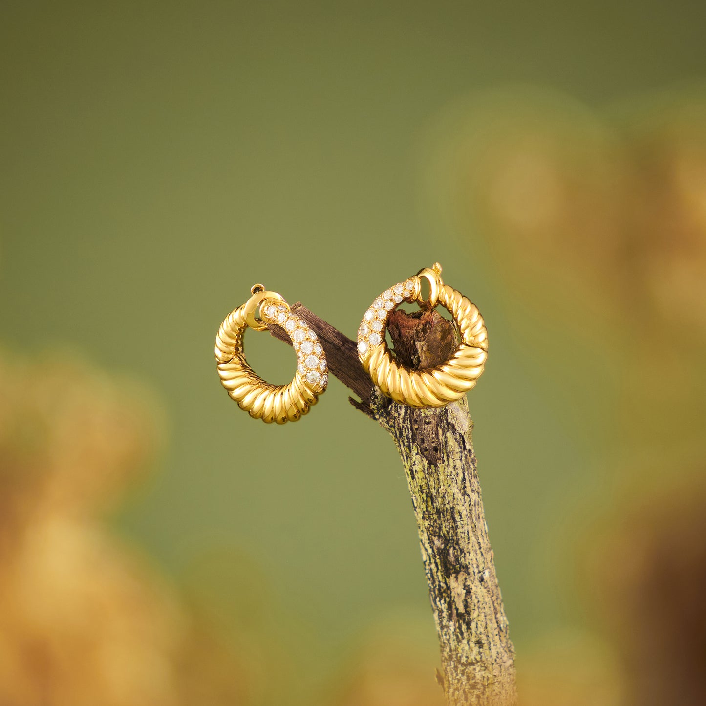 Van Cleef & Arpels Twisted Hoop Earrings