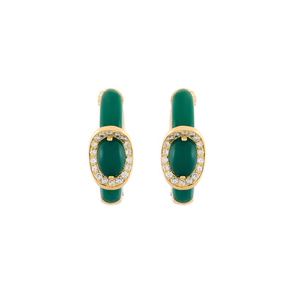 Fred Chrysoprase Buckle Earrings