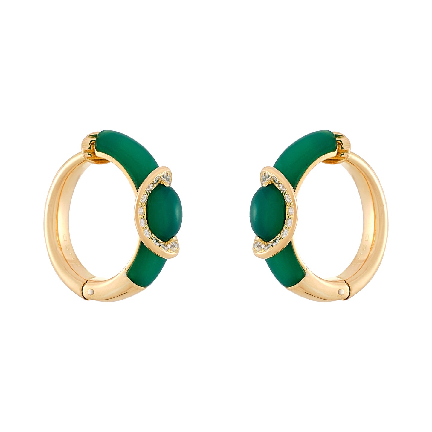 Fred Chrysoprase Buckle Earrings