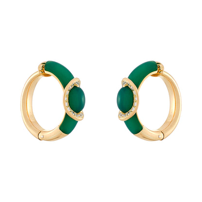 Fred Chrysoprase Buckle Earrings