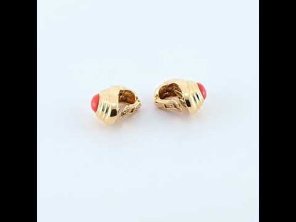 Boucheron Coral Earrings