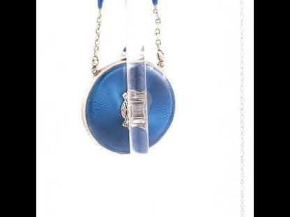 Antique Enamel Watch Pendant Necklace