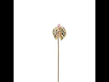Antique Gold Leaves Stick Pin