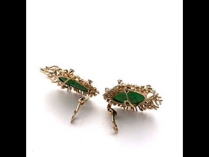 Vintage French Jade Earrings