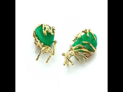 William Fisher Chrysoprase Earrings