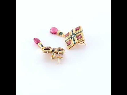 Bakhache Pink Tourmaline Earrings