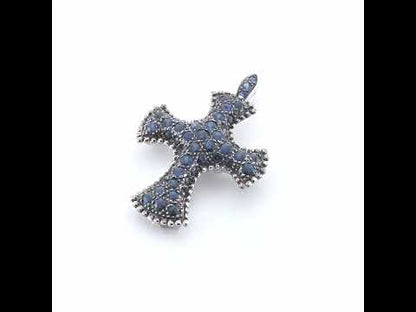 Mouawad "Rosette" Sapphire Cross Pendant