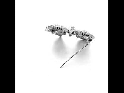 Vintage Bow Diamond Brooch