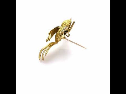 Vintage Bird on Branch Brooch