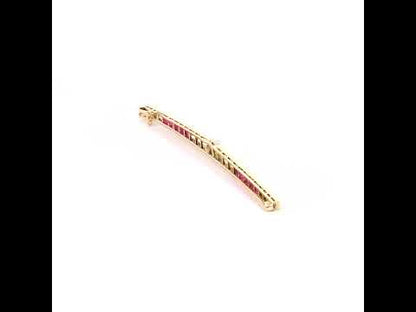 Antique Ruby Bar Brooch