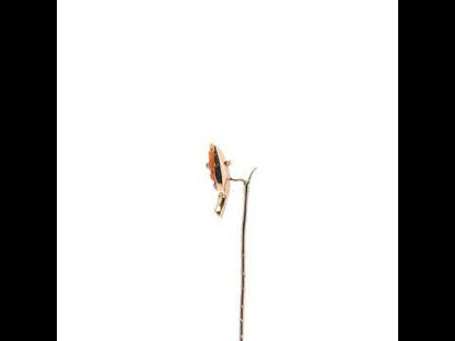 Antique Carved Leaf Stick Pin