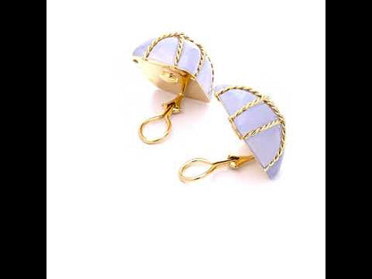 Seaman Schepps Lilac Chalcedony Earrings