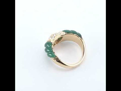Boucheron Diamond and Chrysoprase Ring