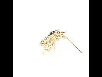 Vintage Bumblebee Sapphire Brooch