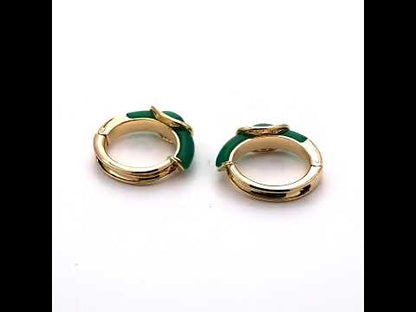 Fred Chrysoprase Buckle Earrings