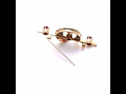 Antique Crescent Moon Brooch