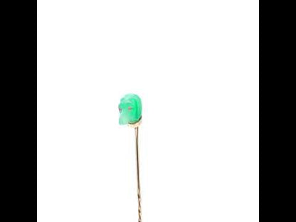 Antique Dachshund Dog Head Stick Pin