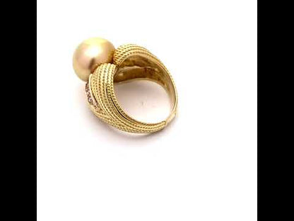 Vintage Pearl and Diamond Ring