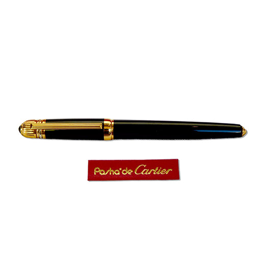 Cartier Pasha Fountain Pen - Black Enamel